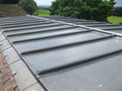 Lead work on roof