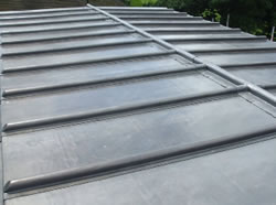 Lead work on roof
