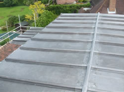 Lead work on roof