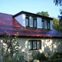 Tiled roofing on house